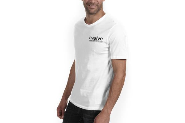 Polera Evolve Skateboard Blanca